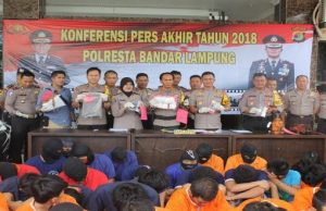 Kapolresta Bandarlampung Gelar Conference Press Akhir Tahun 2018
