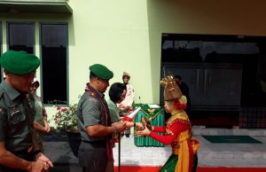 Korem 043/Gatam sambut Kolonel inf Taufik Hanafi . Danrem 043/Gatam Baru
