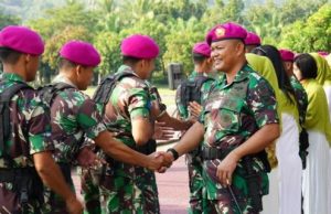 Komandan Brigif 4 mar/bs Halal Bihalal Bersama Prajurit Marinir