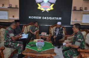 Danrem 043/G terima Silaturahmi pimpinan Ponpes Salafiyyah Tahfidzul Qur’an Madarijul Ulum