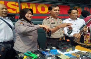 Polda Lampung Bongkar Pembuat Senjata Rakitan di Metro