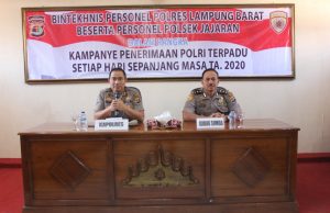 Polres Lampung Barat Mensosialisasikan Penerimaan Anggota Polri 2020