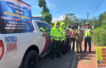 Satlantas Polres Pesawaran Adakan Penyuluhan Terkait Covid 19