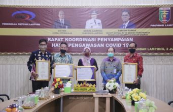 Pemprov Gelar Rakor Hasil Pengawasan Percepatan Penanganan Covid-19, Lampung Raih Maturitas Sistem Pengendalian Internal Pemerintah Level 3