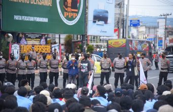 Demo berlangsung kondusif, Kabid Humas : Polisi lakukan langkah filterisasi untuk mengantisipasi penyusup
