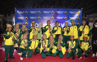 PORNAS KORPRI XVI Resmi Dibuka, Sekdaprov Lampung Semangati Kontingen Lampung Yang Akan Bertanding