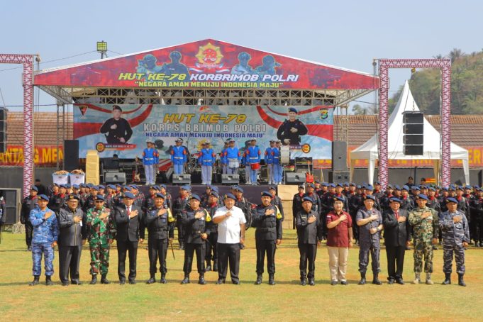 Polda Lampung Peringati HUT Brimob yang ke-78, Negara Aman Untuk Indonesia Maju