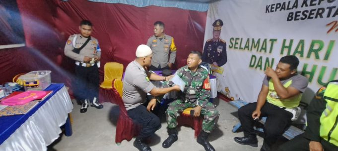 Operasi Lilin Krakatau 2023, Sidokkes Polres Way Kanan Kunjungi Pospam Way Tuba