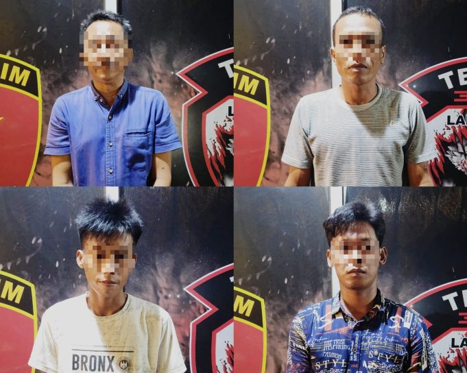 Berantas Perjudian ! 4 Pelaku Judi Togel Ditangkap Tim Tekab 308 Presisi Polres Lampung Tengah