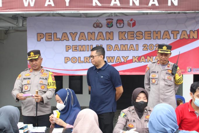 Polres Way Kanan Siapkan Layanan Kesehatan Bagi Tenaga Lipat dan Sortir Surat Suara Pemilu 2024