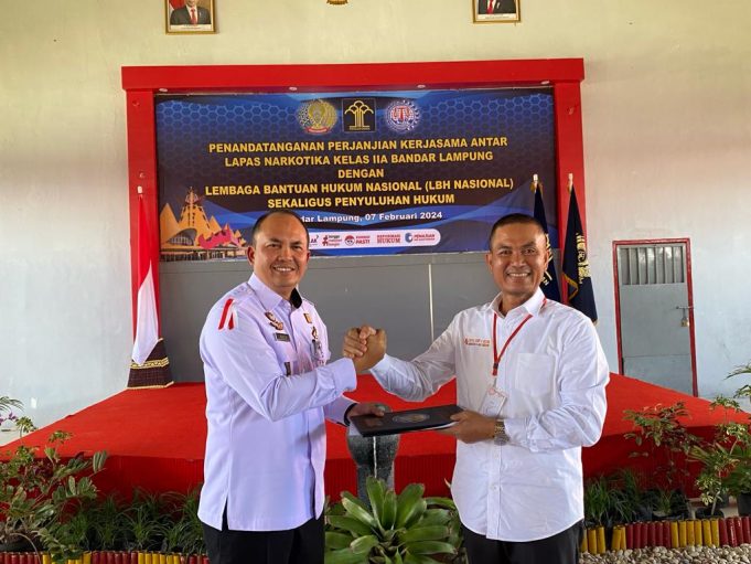 Lapas Narkotika Bandar Lampung dan LBH Nasional Komitmen Berikan Bantuan Hukum untuk Warga Binaan