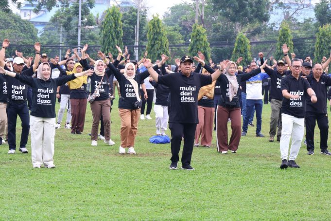 Gubernur Arinal Djunaidi Senam Bersama ASN Dilingkungan Pemprov Lampung