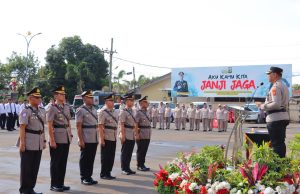 Jabatan 2 Kasat dan 1 Kapolsek di Polresta Bandar Lampung Diserahterimakan
