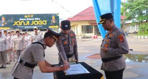Kapolresta Bandar Lampung Pimpin Sertijab Kapolsek Panjang