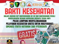 Polda Lampung Gelar Bakti Kesehatan Operasi Katarak dan Pterigium Gratis, Ini Jadwalnya