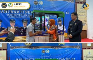 Lapas Kalianda Gelar Tasyakuran HBP ke-62, Serahkan Bantuan Gerobak UMKM untuk Keluarga WBP