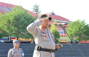 Kapolres Way Kanan Pimpin Upacara Kenaikan Pangkat Pengabdian AKP J.T.H Sitompul