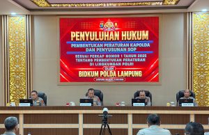 Polda Lampung Mengadakan Penyuluhan Hukum Mengenai Pembentukan Peraturan Kapolda Dan Penyusunan SOP