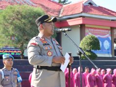 Polres Way Kanan Gelar Upacara Sertijab Kasat Samapta, Kasihumas dan Kapolsek Negeri Besar