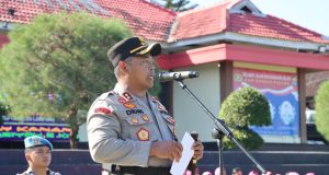 Polres Way Kanan Gelar Upacara Sertijab Kasat Samapta, Kasihumas dan Kapolsek Negeri Besar