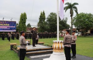 Wakapolres Way Kanan Pimpin Upacara Hari Kebangkitan Nasional Ke-118