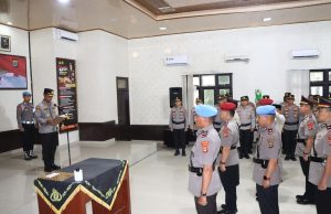Polres Lampung Utara Gelar Sertijab PJU dan Kapolsek Jajaran