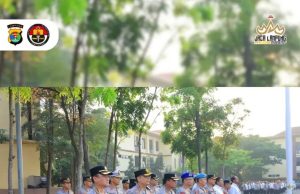 Wakapolda Lampung Brigjen Pol. Drs. Sumarto, M.Si. memimpin Apel Pagi