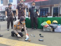 Kapolres Lampung Utara Hadiri Pemusnahan Barang Bukti di Kejari, Sabu hingga Senjata Api Rakitan Dimusnahkan