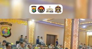 Kapolda Dan Wakapolda Lampung Bersama Irjen Pol Helfi Assegaf Laksanakan Kegiatan Laporan Kesatuan