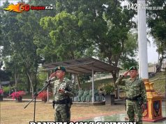 Dandim 0421/ LS Pimpin Upacara Kenaikan Pangkat Prajurit Kodim 0421/LS