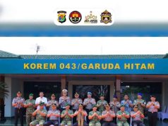 Perkuat Sinergitas TNI – Polri Kapolda Dan Wakapolda Lampung Laksanakan Kunjungan Silaturahmi Ke Korem 043/ Garuda Hitam